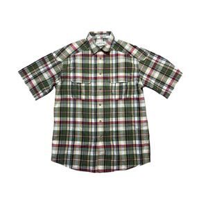 ORVIS Men's short sleeve shirt; Breathable & Lightweight! Med, 100% Cotton Plaid